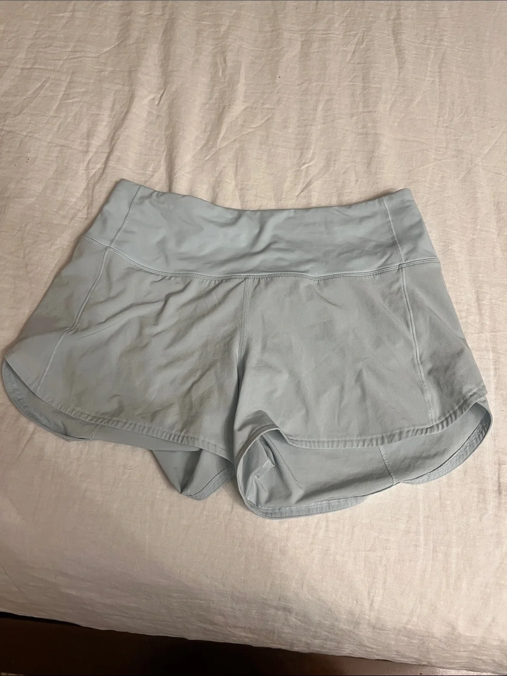 lululemon athletica Speed up high rise Dusty Blue Workout Shorts Zip Pocket 6